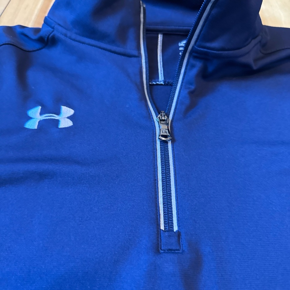 Under Armour Men's Navy Quarter-Zip Jacket - Picture 2 of 4